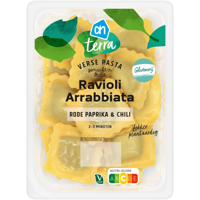 Een afbeelding van AH Terra Plantaardige ravioli arrabbiata