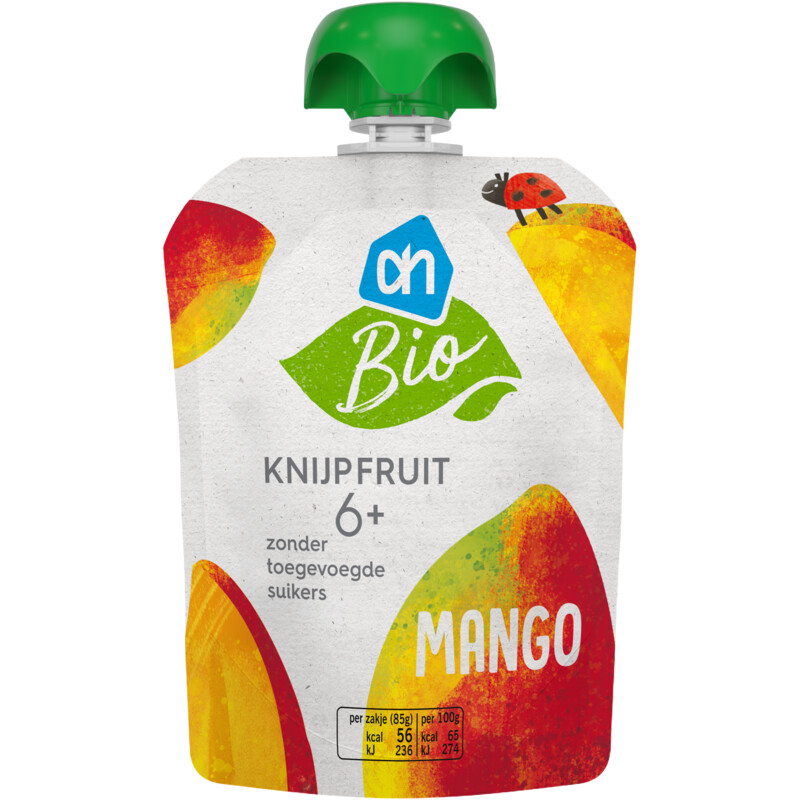 Een afbeelding van AH Biologisch Knijpfruit mango 6+