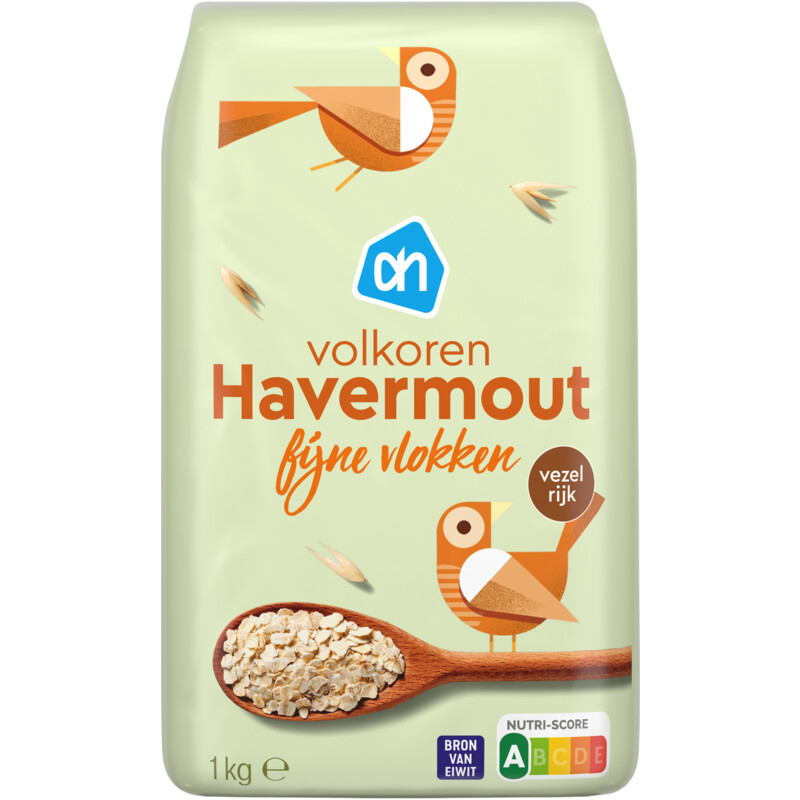 Een afbeelding van AH Volkoren havermout fijne vlokken