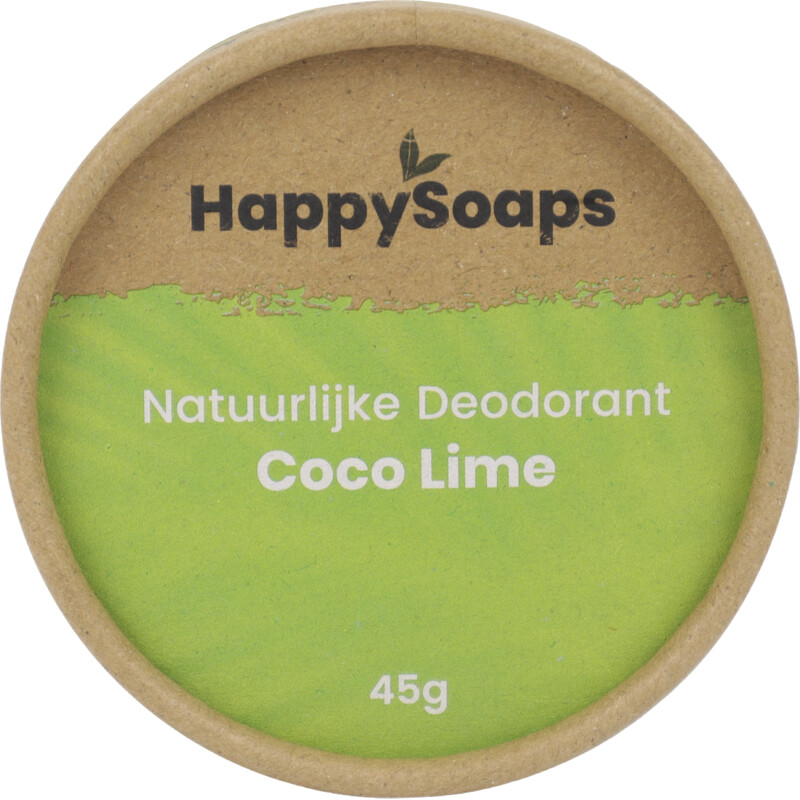 Een afbeelding van HappySoaps Deodorant kokosnoot en limoen