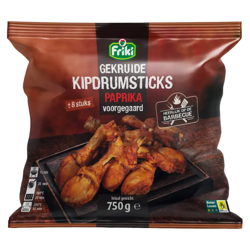 Friki Kipdrumsticks paprika voorgegaard