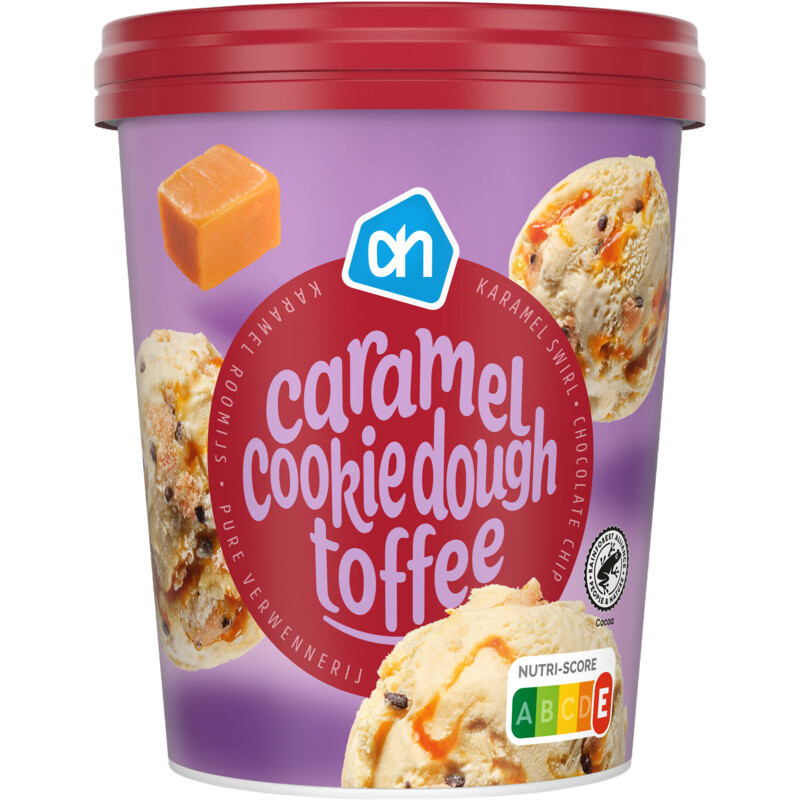 Een afbeelding van AH Caramel cookie dough toffee
