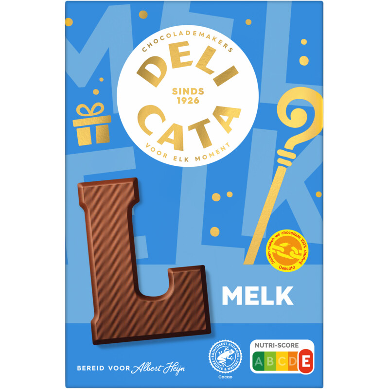 Een afbeelding van Delicata Chocoladeletter melk L
