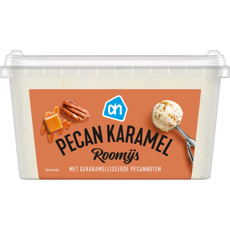 Een afbeelding van AH Roomijs pecan caramel