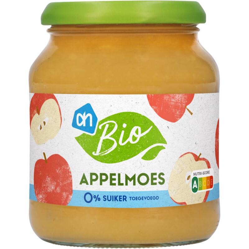 Een afbeelding van AH Biologisch Appelmoes 0% suiker toegevoegd