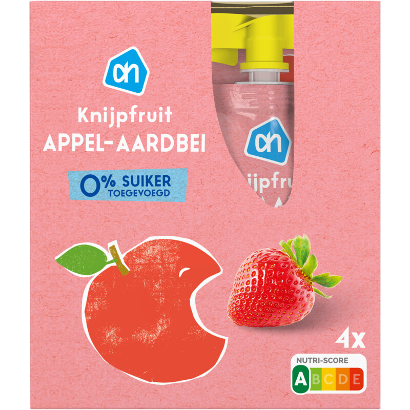 Een afbeelding van AH Knijpfruit appel-aardbei