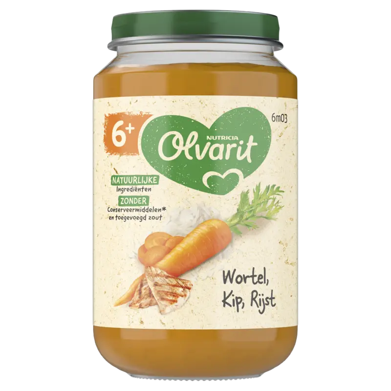 Olvarit Wortel kip rijst 6m+