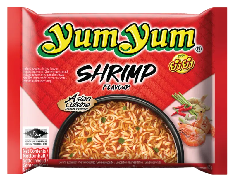 Yum Yum Shrimp flavour instant noodles