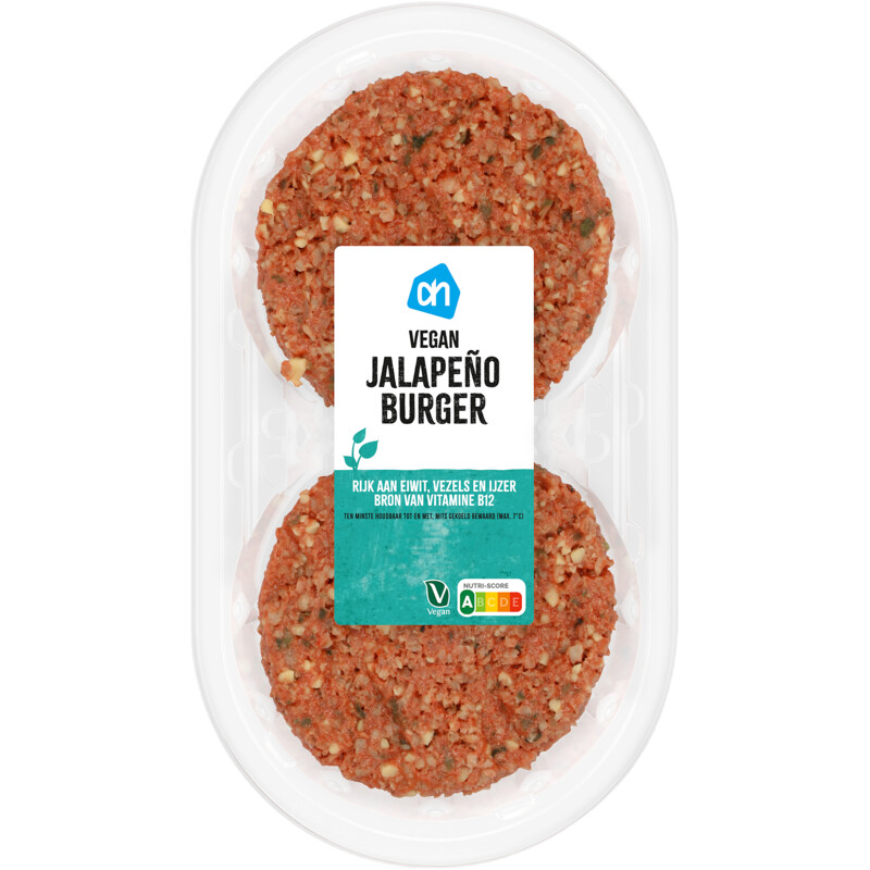 Een afbeelding van AH Vegan jalapeno burger