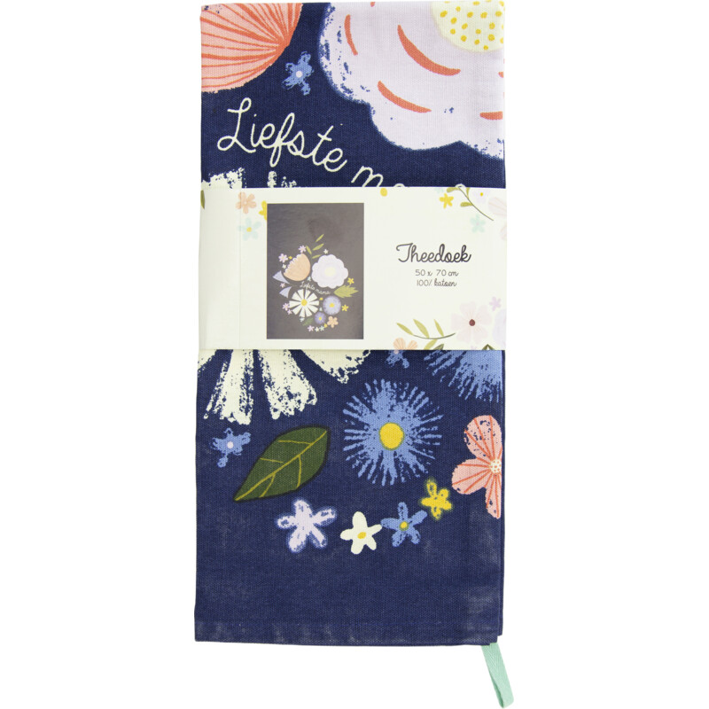 Een afbeelding van AH Theedoek bloemetjes