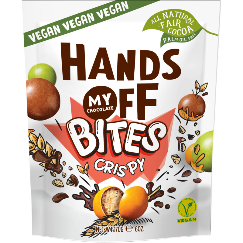 Een afbeelding van Hands Off Bites crunchy vegan
