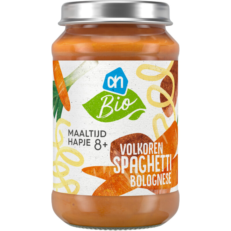 Een afbeelding van AH Biologisch Volkoren spaghetti bolognese 8m+