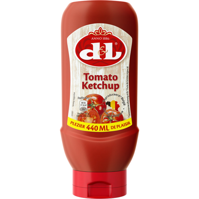 Een afbeelding van D&L Tomaten ketchup bel
