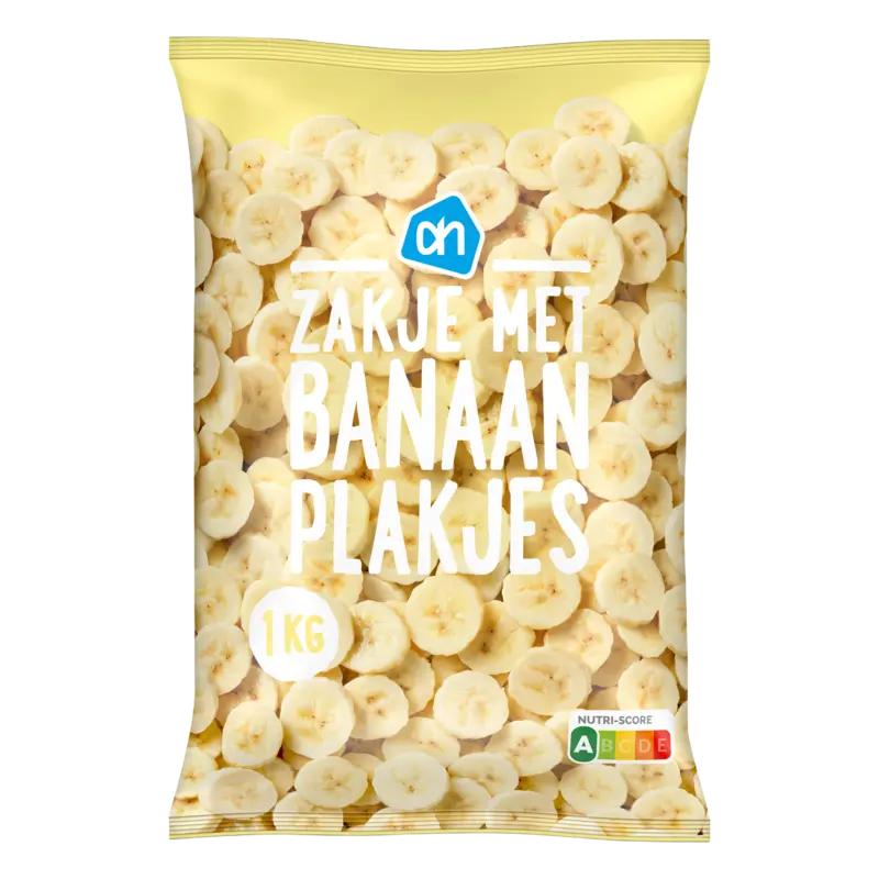 Zakje met banaan plakjes
