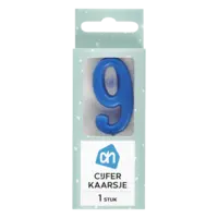 AH Kaars cijfer 9 kleur