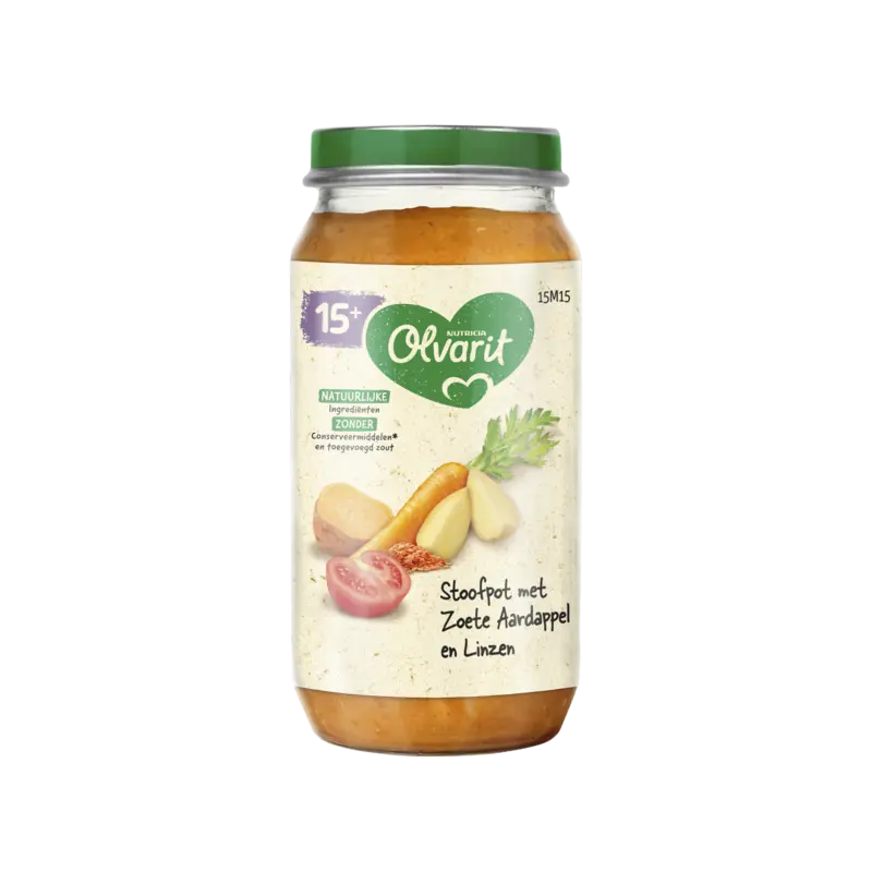 15+ Maanden Stoofpot met Zoete Aardappel en Linzen