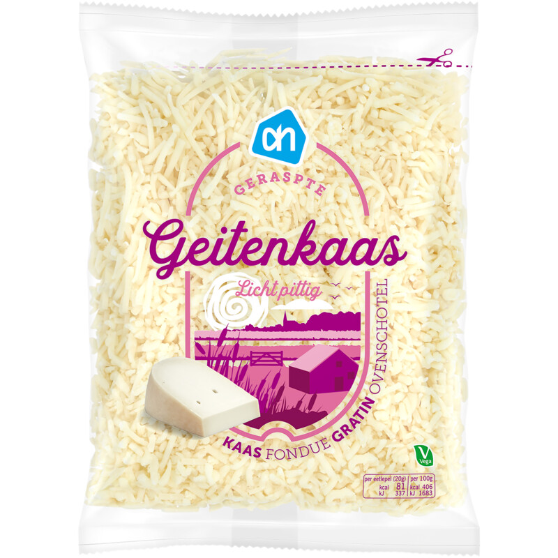 Een afbeelding van AH Geitenkaas bel licht pittig 50+ geraspt
