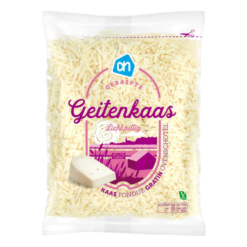 AH Geitenkaas bel licht pittig 50+ geraspt