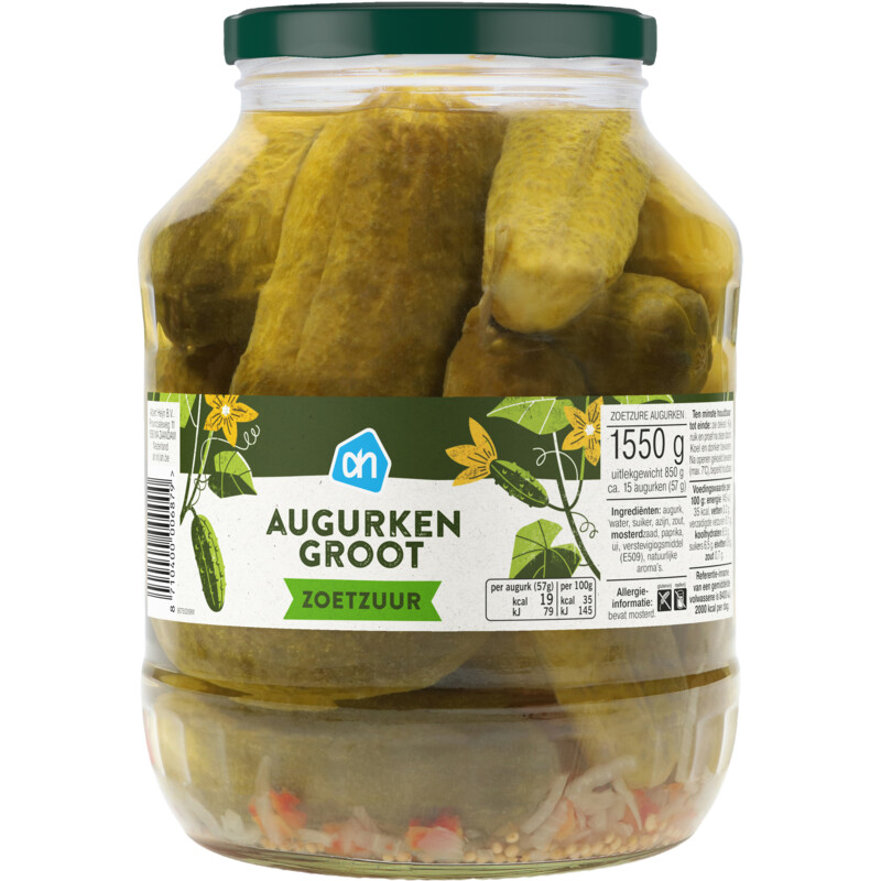 Een afbeelding van AH Augurken groot zoetzuur