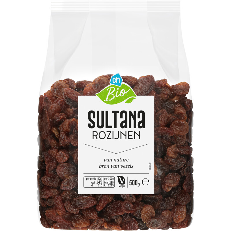 Een afbeelding van AH Biologisch Sultana rozijnen