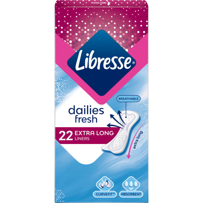 Een afbeelding van Libresse Dailies extra long inlegkruisjes