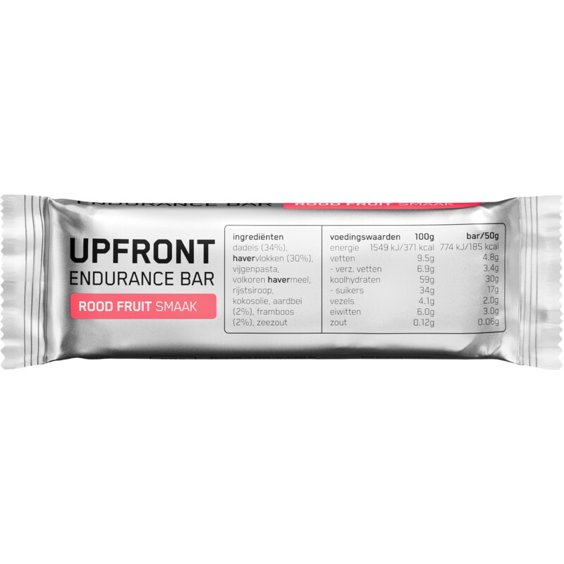 Een afbeelding van Upfront Endurance bar rood fruit smaak