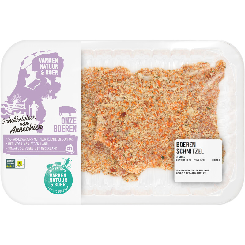 Een afbeelding van AH Onze boeren schnitzel