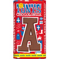 Een afbeelding van Tony's Chocolonely Melkchocolade letterreep A