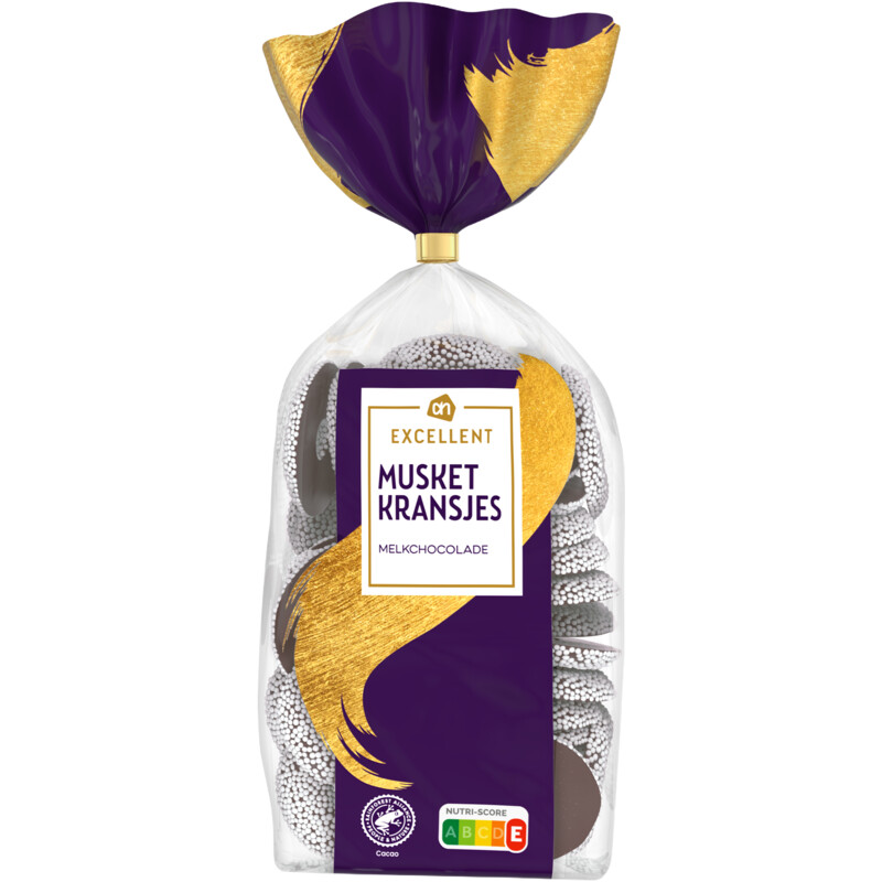Een afbeelding van AH Excellent Musket kransjes melkchocolade