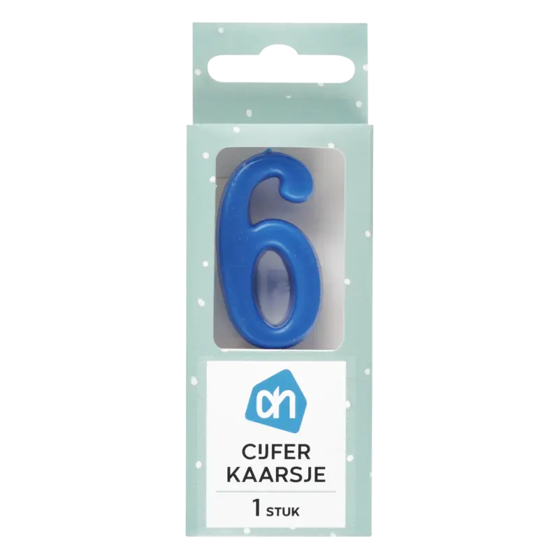AH Kaars cijfer 6 kleur