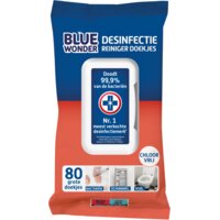 Een afbeelding van Blue Wonder Desinfectie reiniger doekjes
