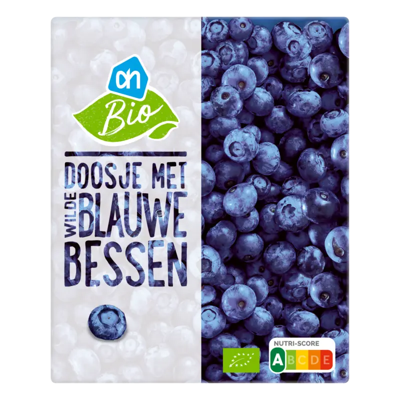 Doosje met wilde blauwe bessen