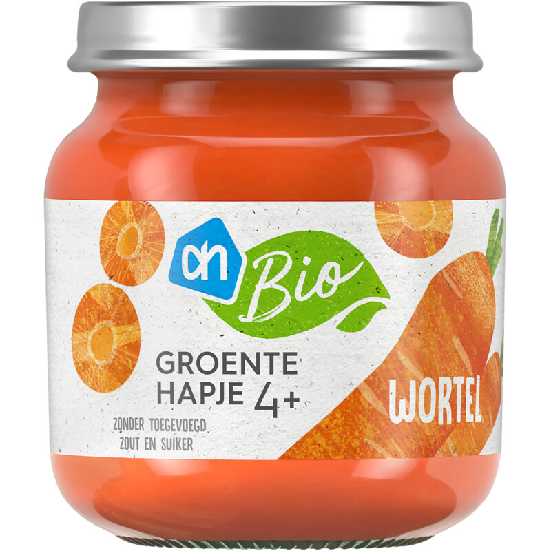 Een afbeelding van AH Biologisch Groentehapje wortel 4+