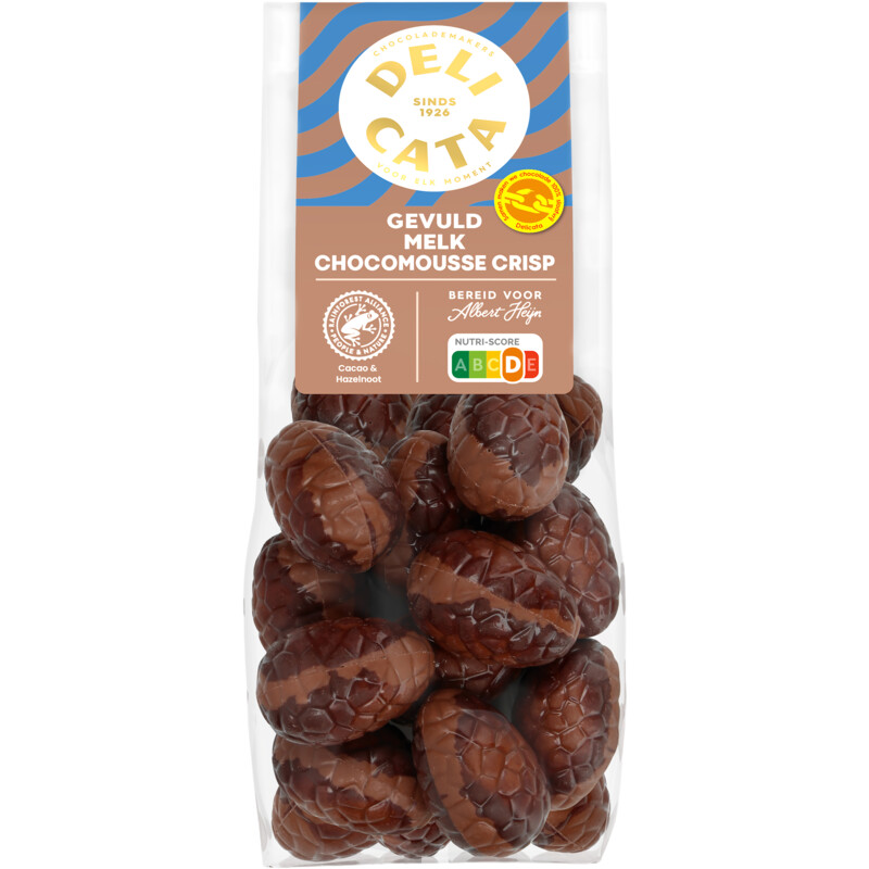 Een afbeelding van Delicata Paaseitje gsevuld melk chocomousse crisp