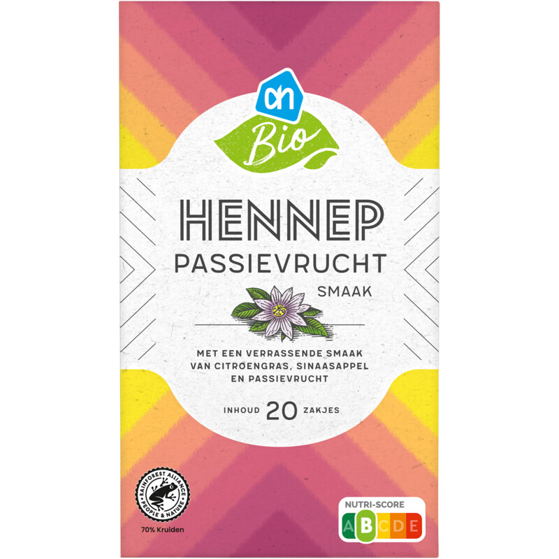 Een afbeelding van AH Biologisch Hennep passievruchtsmaak