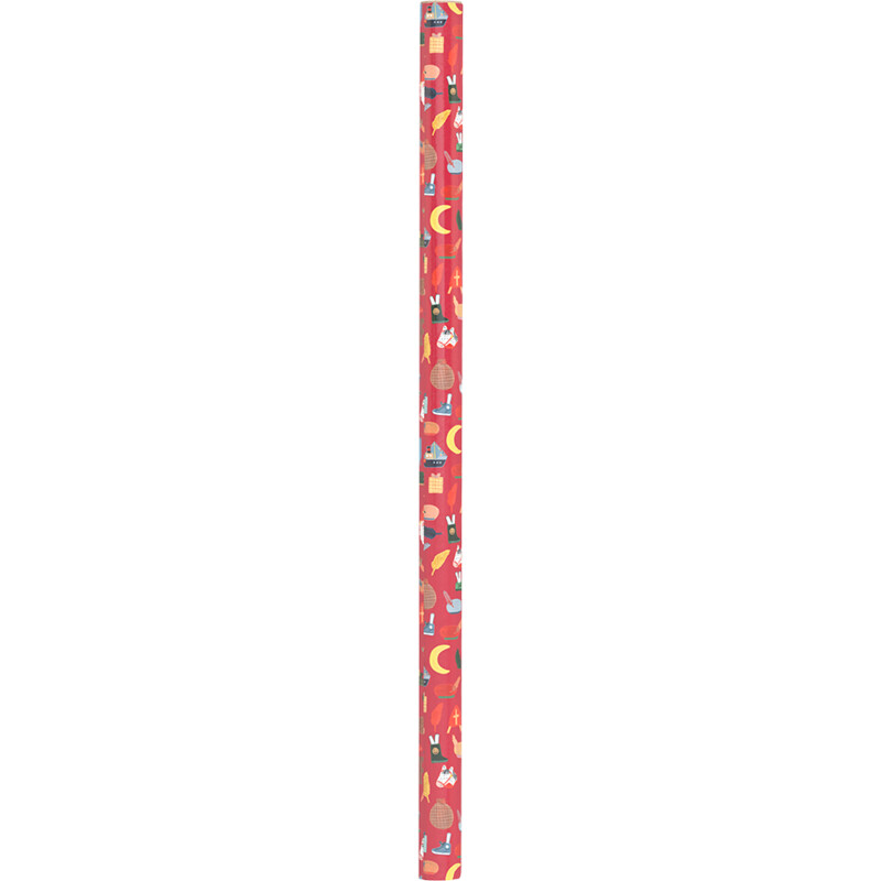Een afbeelding van Design Group Cadeaupapier rood 250x70cm