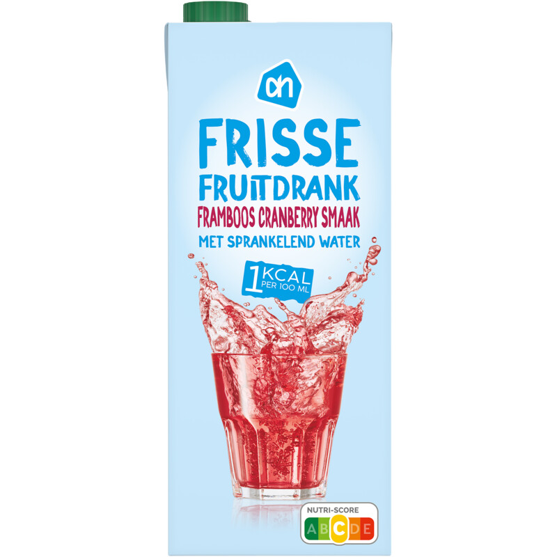 Een afbeelding van AH Frisse fruitdrank framboos cranberry