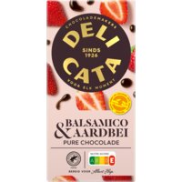 Een afbeelding van Delicata Reep pure chocolade balsamico & aarbei