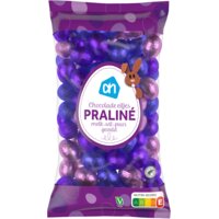 Een afbeelding van AH Chocolade eitjes praliné melk-wit-puur