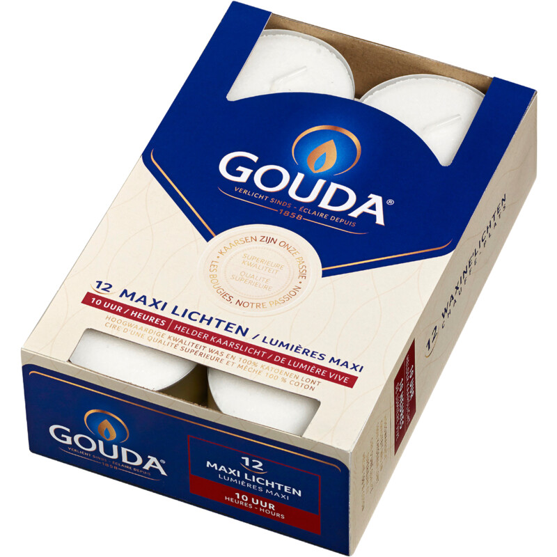 Een afbeelding van Gouda Waxinelichten maxi helder 10 uur