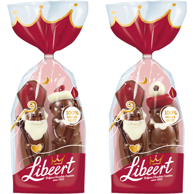 Een afbeelding van Libeert Sinterklaas melk chocolade duo-pack bel
