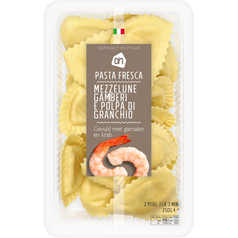 Een afbeelding van AH Mezzaluna gamberi e polpa di granchio