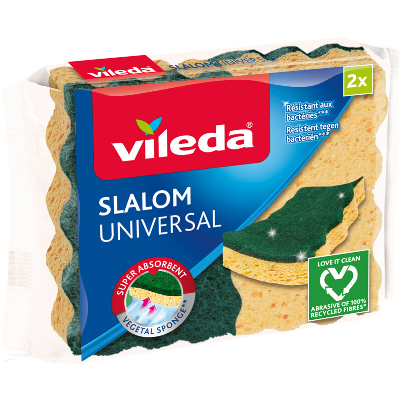 Een afbeelding van Vileda Schuursponsen slalom uni 2-Pack