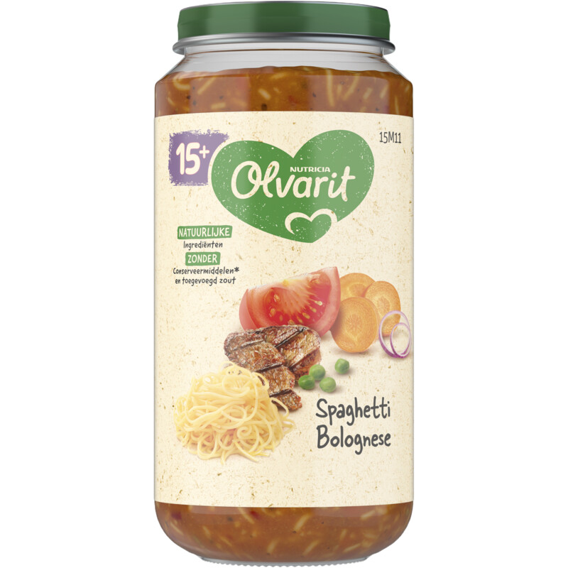 Een afbeelding van Olvarit Spaghetti bolognese 15m+