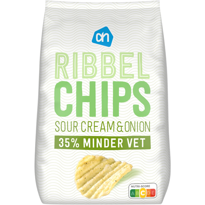 Een afbeelding van AH Ribbelchips sour cream & onion