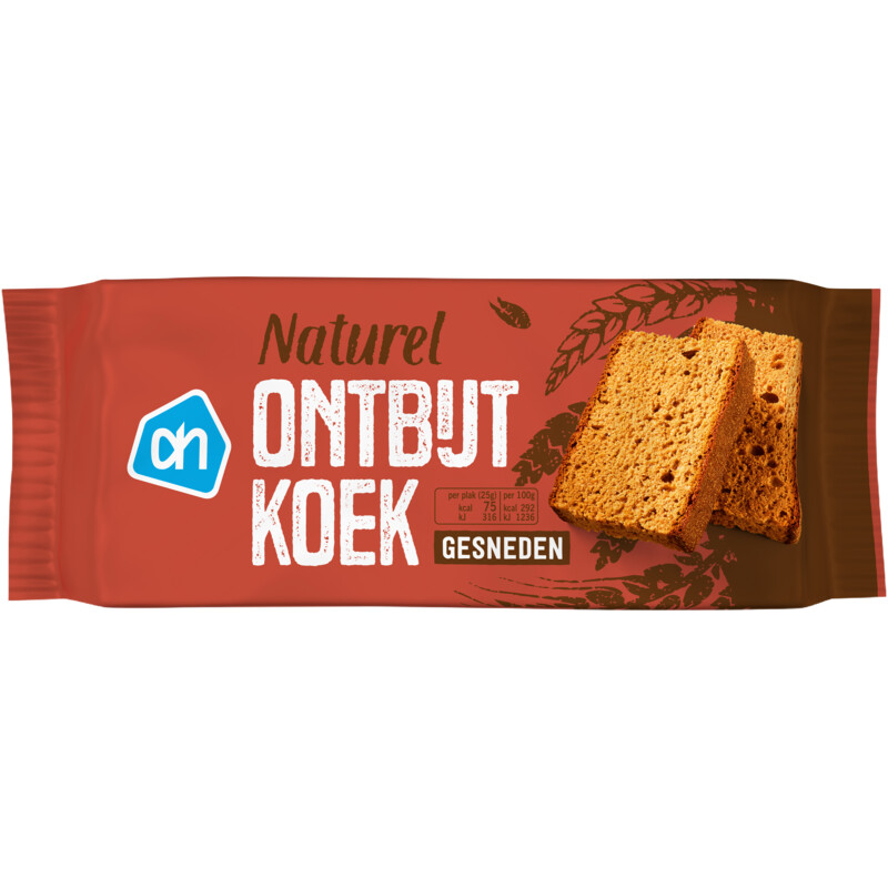 Een afbeelding van AH Ontbijtkoek naturel gesneden