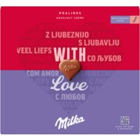 Een afbeelding van Milka With love pralines hazelnut crème
