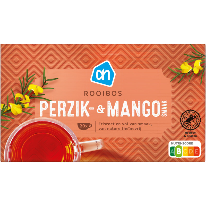 Een afbeelding van AH Rooibos mango perzik smaak