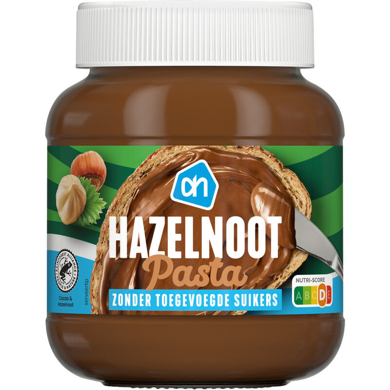 Een afbeelding van AH Hazelnootpasta zonder toegevoegde suiker