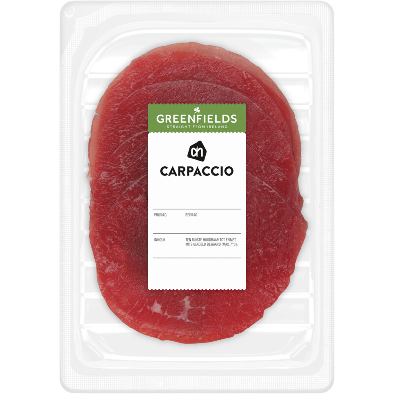 Een afbeelding van AH Greenfields Carpaccio